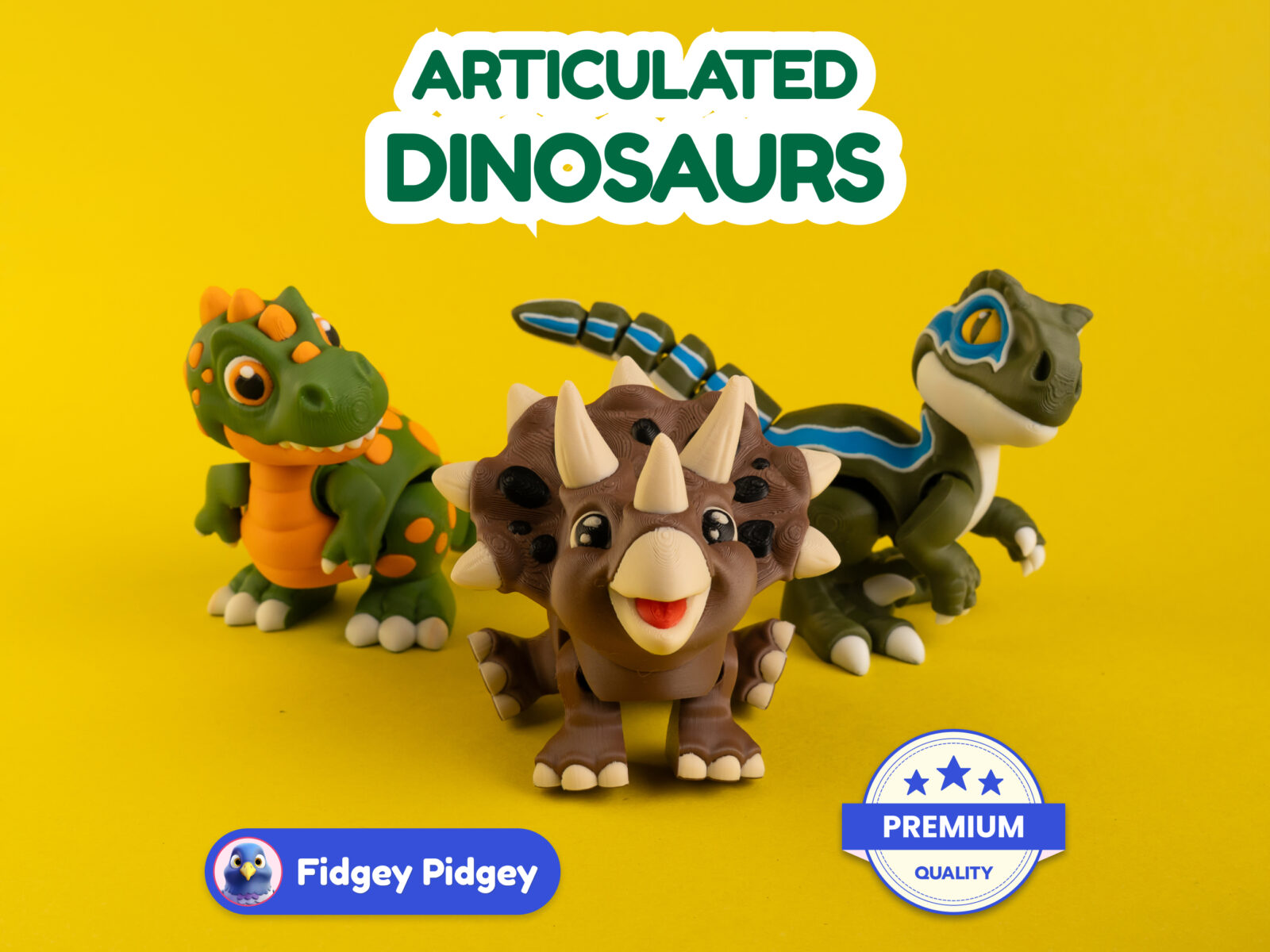Articulated Dinosaur Flexi Fidget for Stress Relief