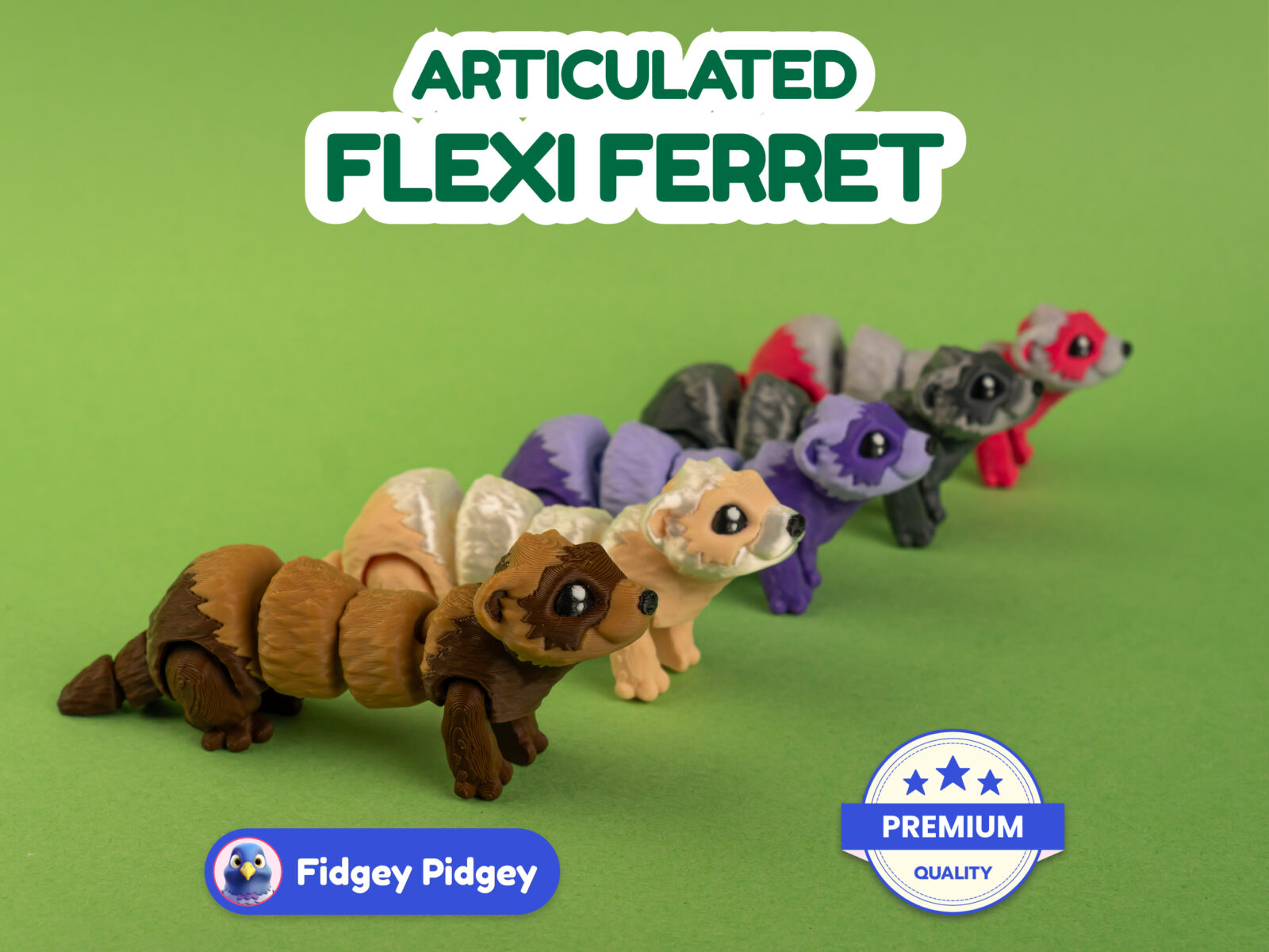 Adorable Flexi Ferret Fidget for Stress Relief