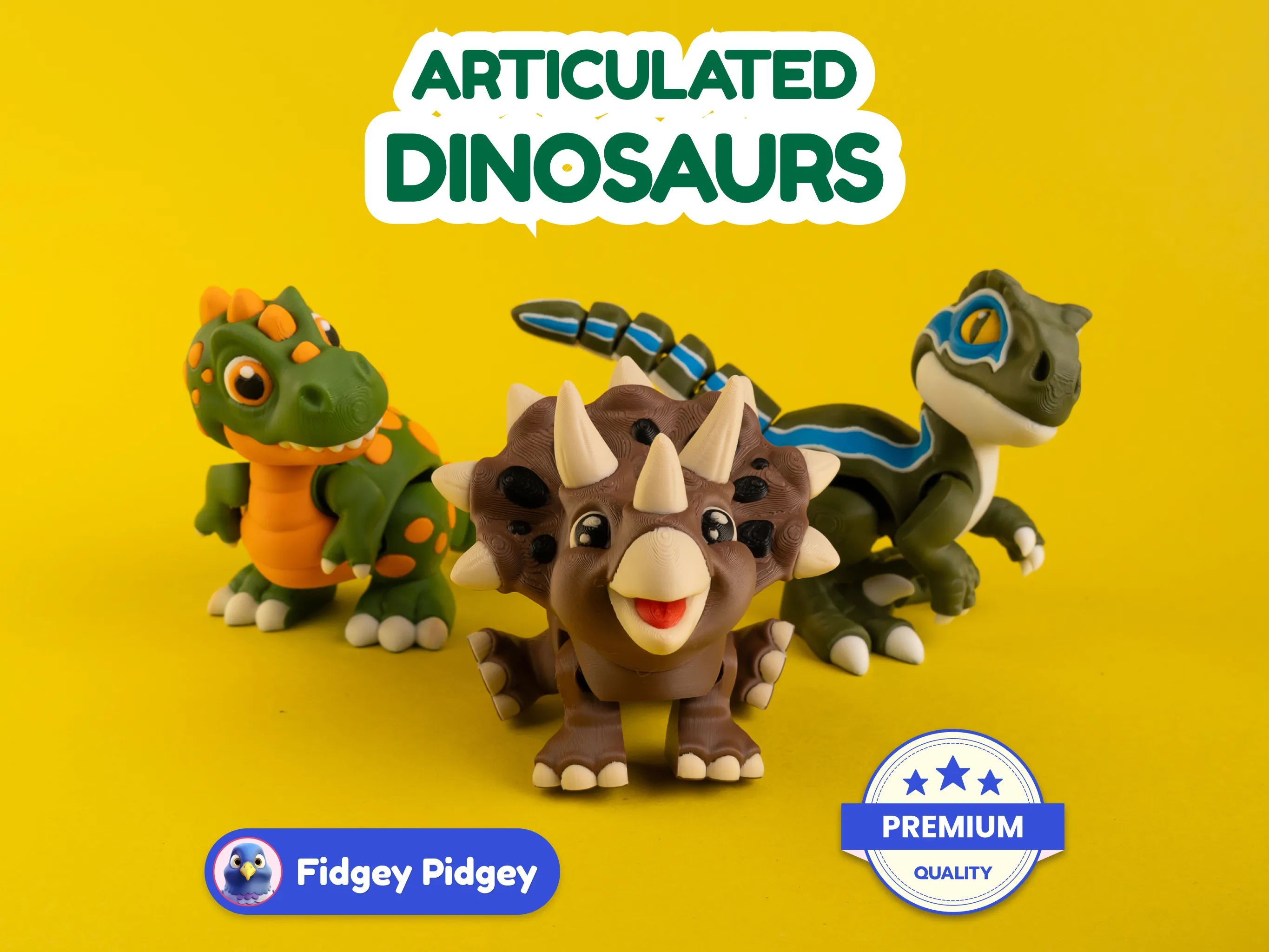 Articulated Dinosaur Flexi Fidget for Stress Relief