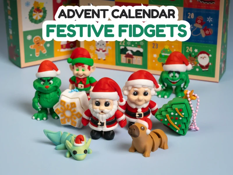 Christmas fidgets and festive articulated desk figures