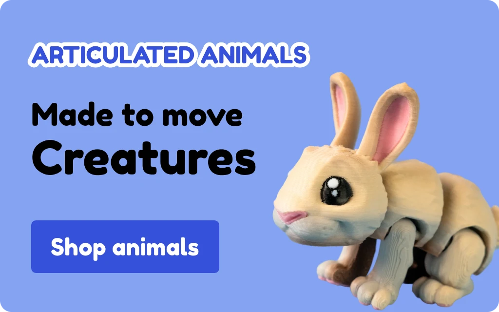 3D-printed articulated animals, and keychains designed for fidgeting fun, stress relief, and on-the-go relaxation.