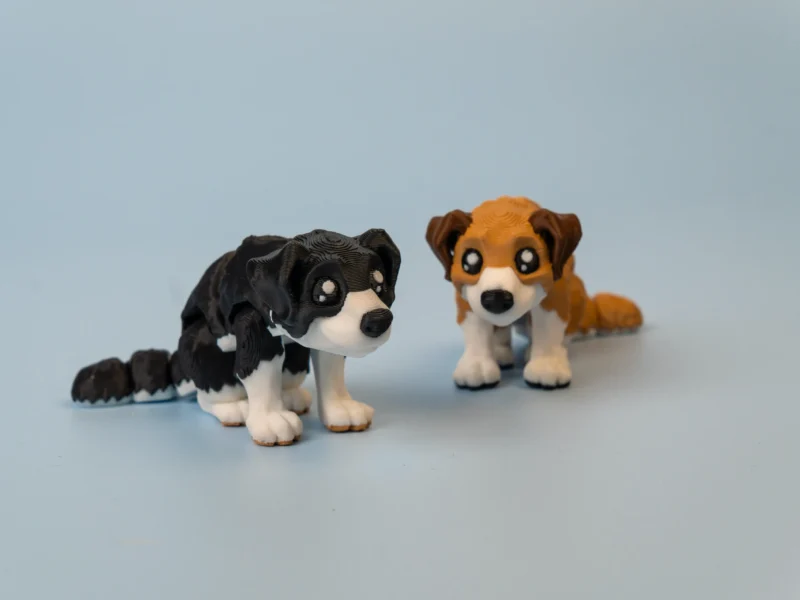 Brown articulated animal dog fidget figure by Fidgey Pidgey