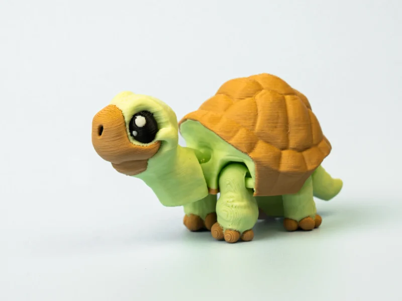 Green articulated animal tortoise fidget figure by Fidgey Pidgey