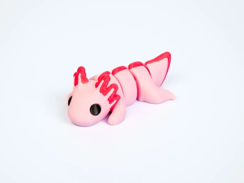 Mini articulated Axolotl - front view