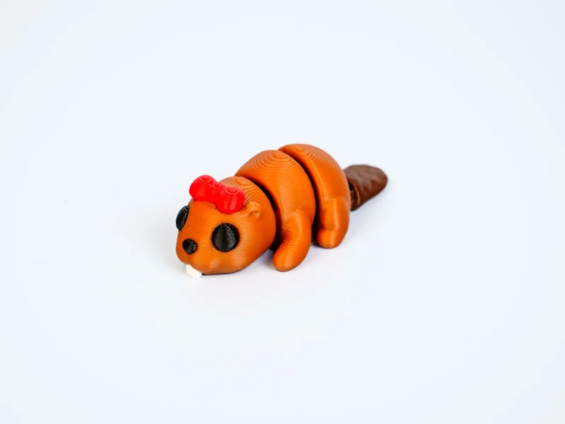 Mini articulated Beaver (Female) - front view