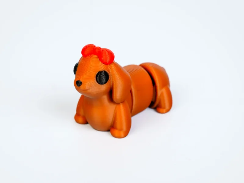 Mini articulated Dachshund (Female) - front view