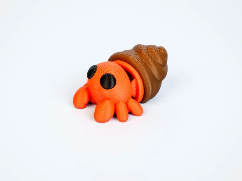 Mini articulated Hermit Crab - front view