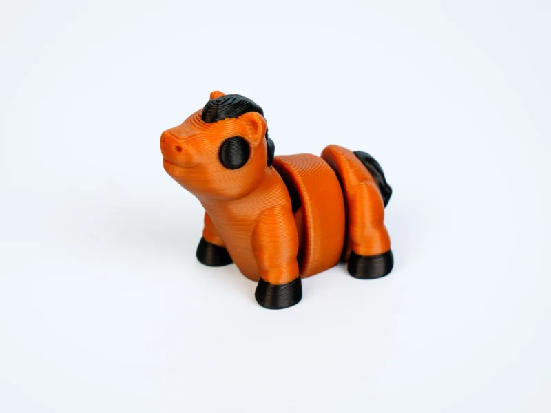 Mini articulated Horse - front view