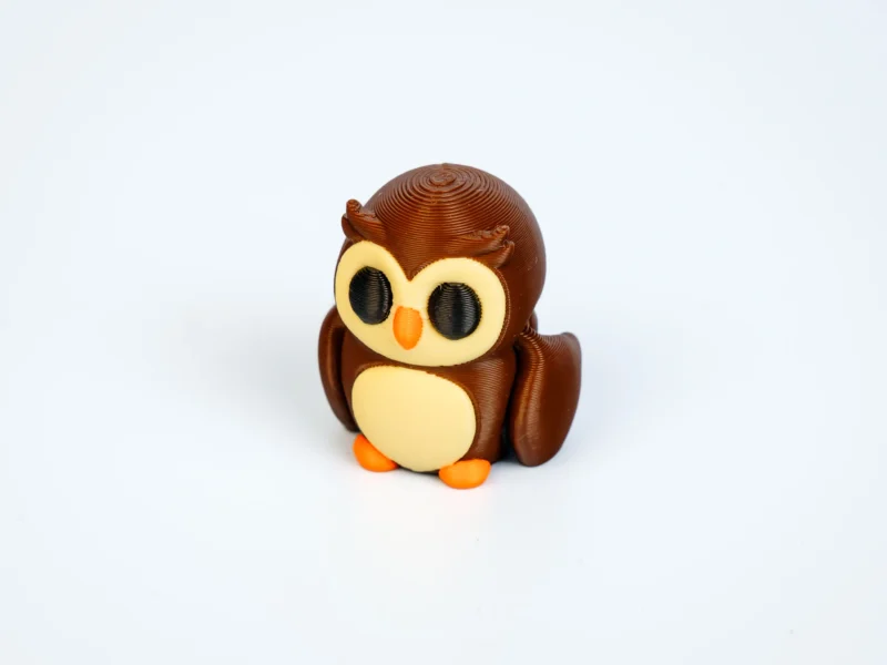 Mini articulated Owl - front view