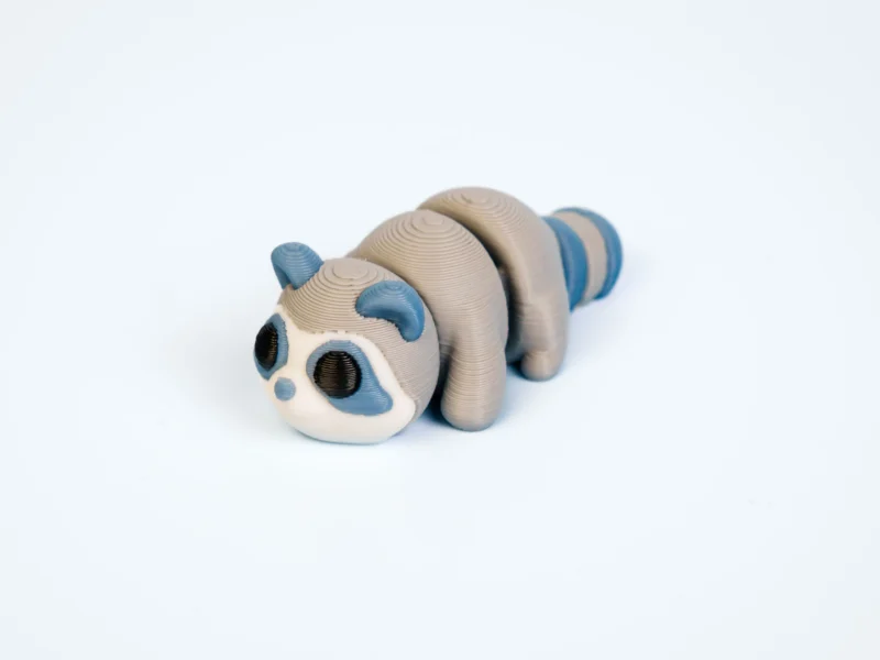 Mini articulated Raccoon - front view