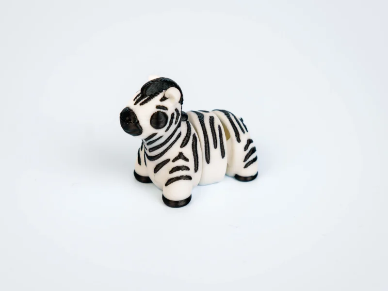 Mini articulated Zebra - front view