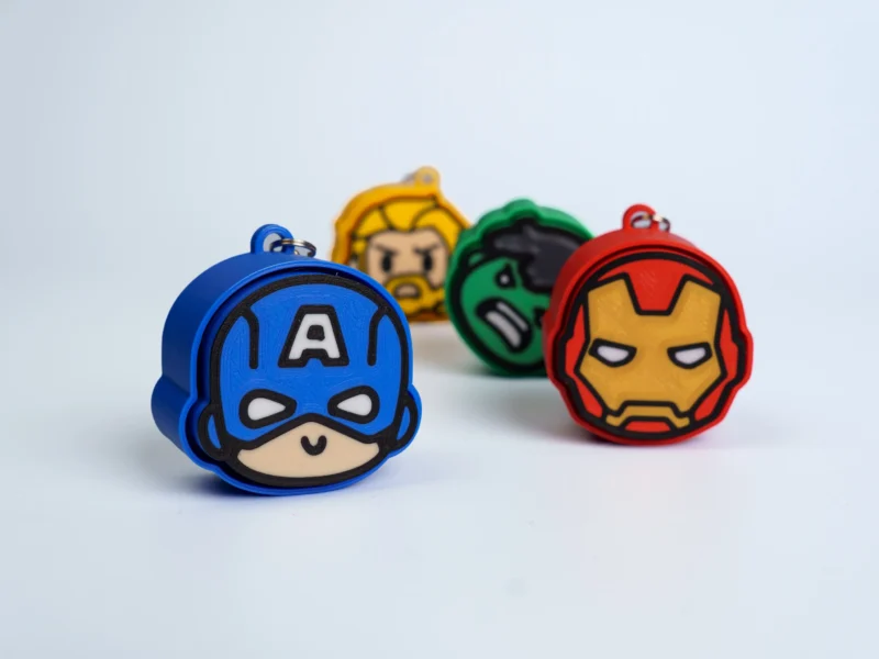 Comic Hero Crew clicker fidget keychain collection