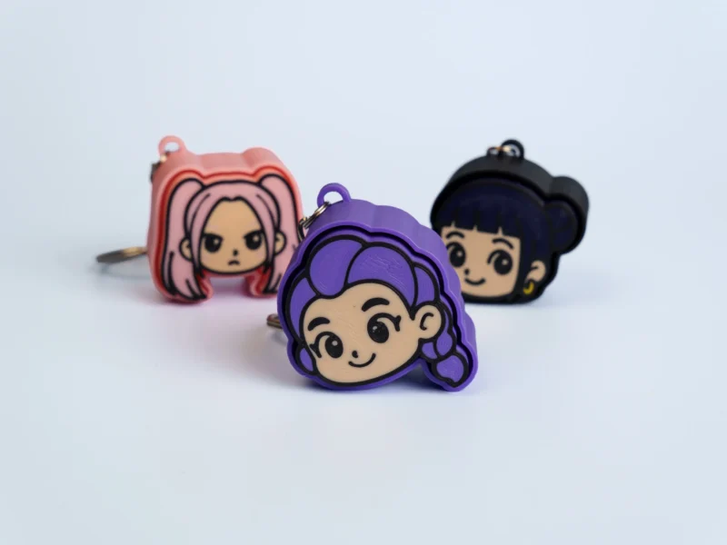 Pop Star Trio clicker fidget keychain collection
