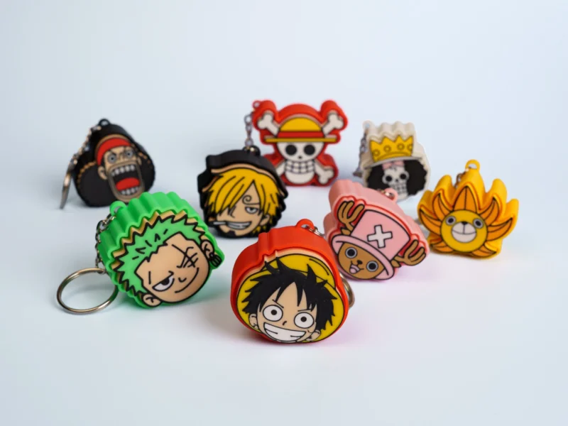 Straw Hat Pirate Crew clicker fidget keychain collection