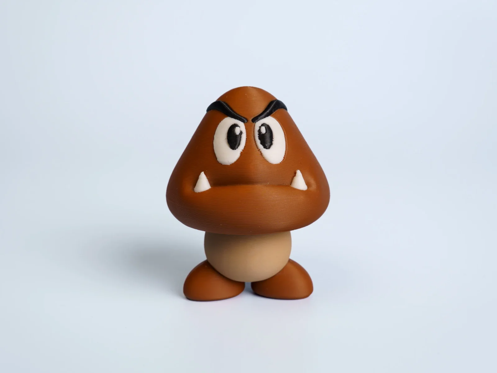 Retro Platform Adventure clicker fidget keychain - angry mushroom