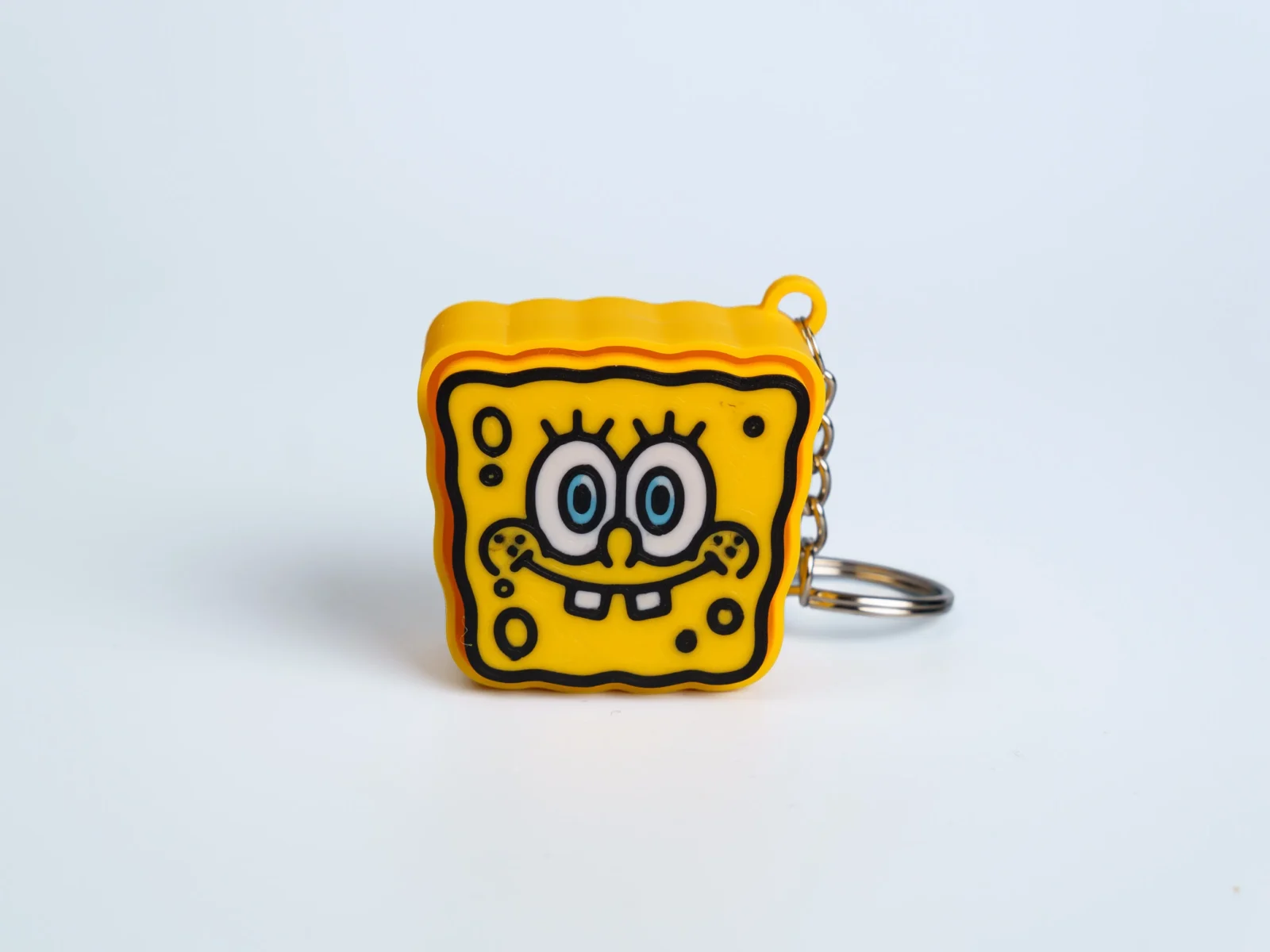 Undersea Pals clicker fidget keychain - yellow sponge