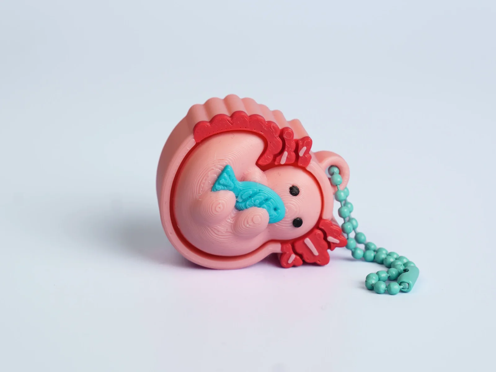 Axolotl clicker fidget keychain - fish