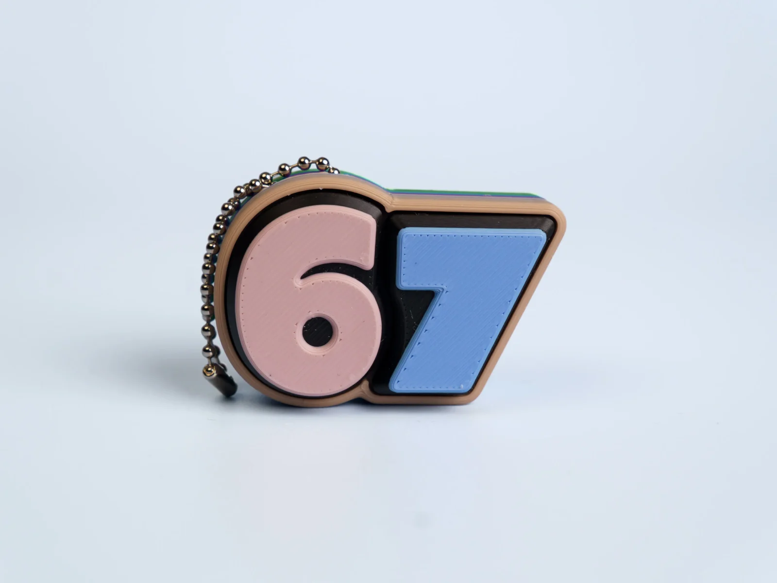 Six Seven Number Clicker fidget keychain - two button