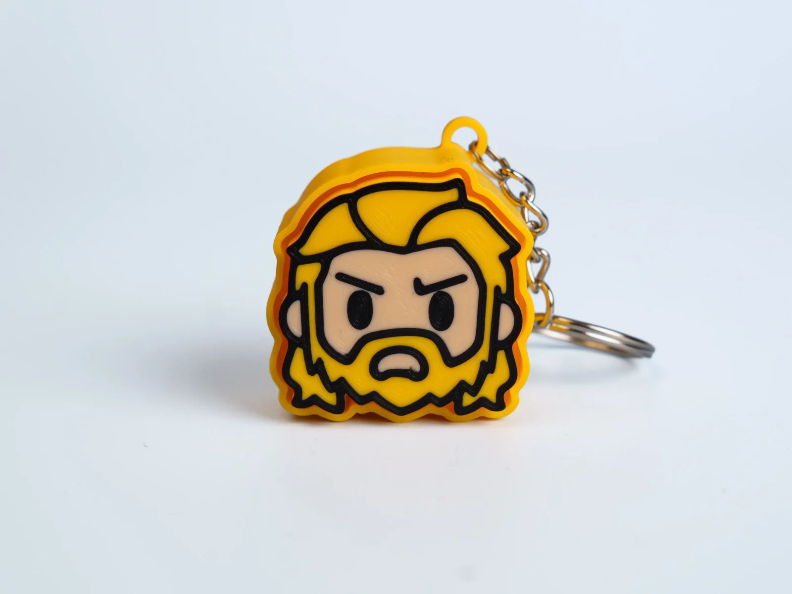 Comic Hero Crew clicker fidget keychain - golden thunder hero