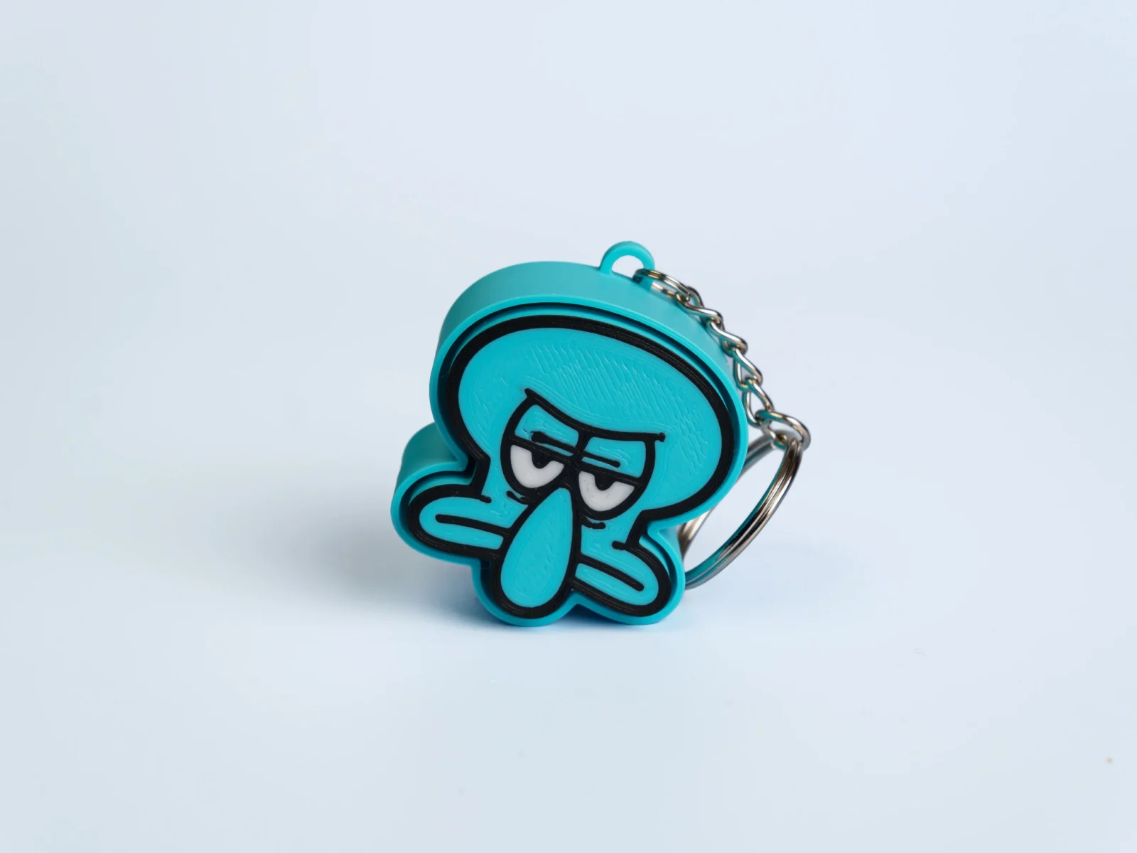 Undersea Pals clicker fidget keychain - blue squid