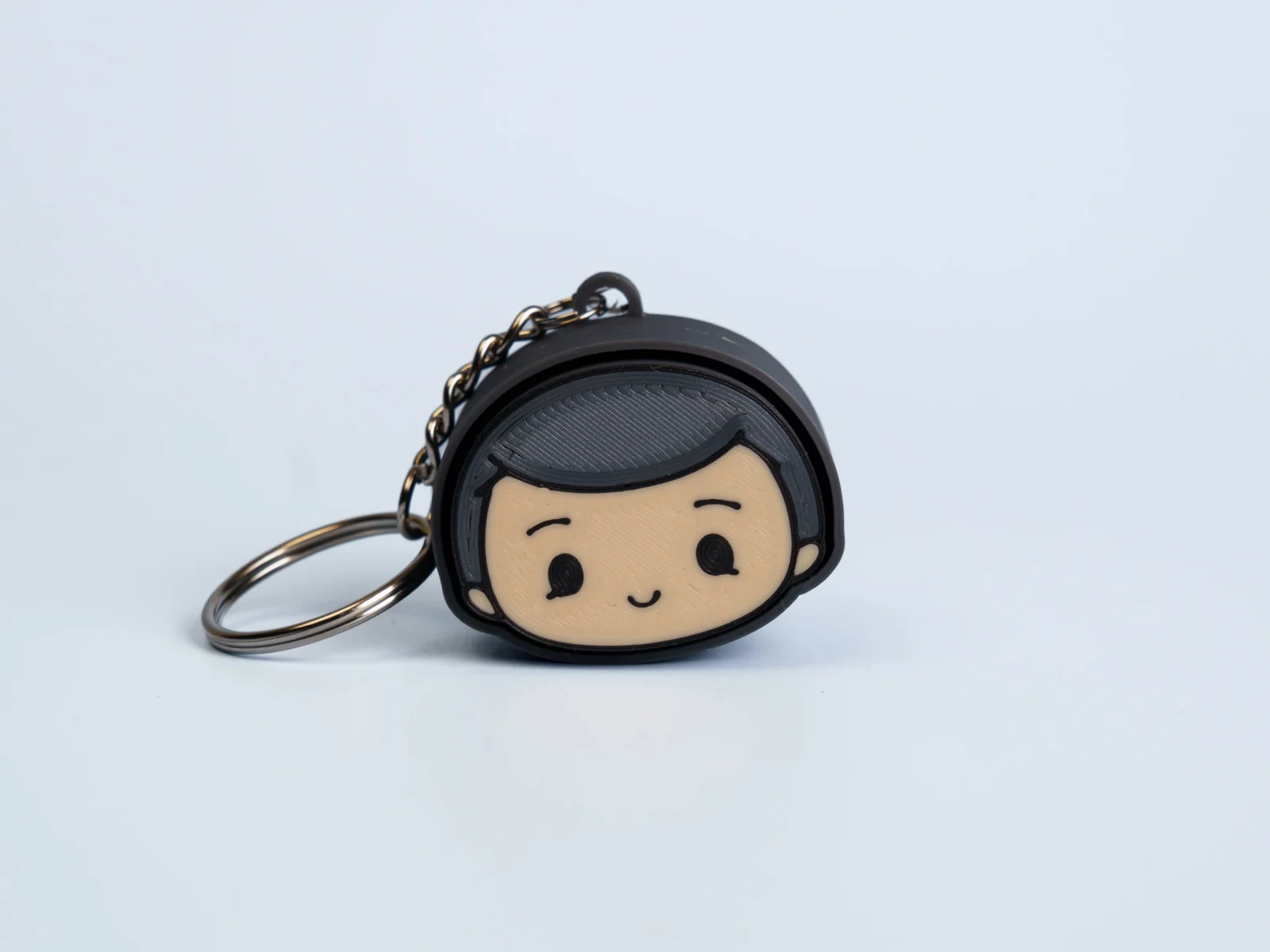 Retro Mystery Crew clicker fidget keychain - dark haired girl