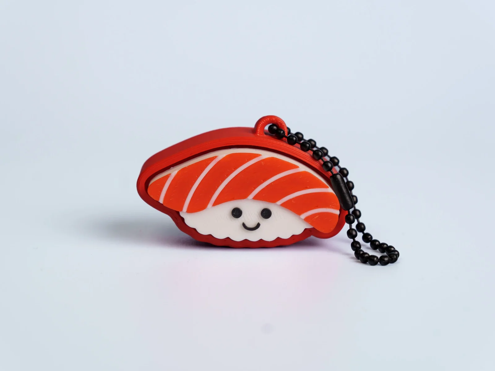 Asian Food clicker fidget keychain - salmon nigiri