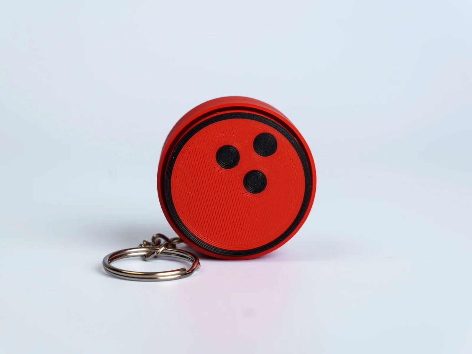 Sports clicker fidget keychain - bowling ball