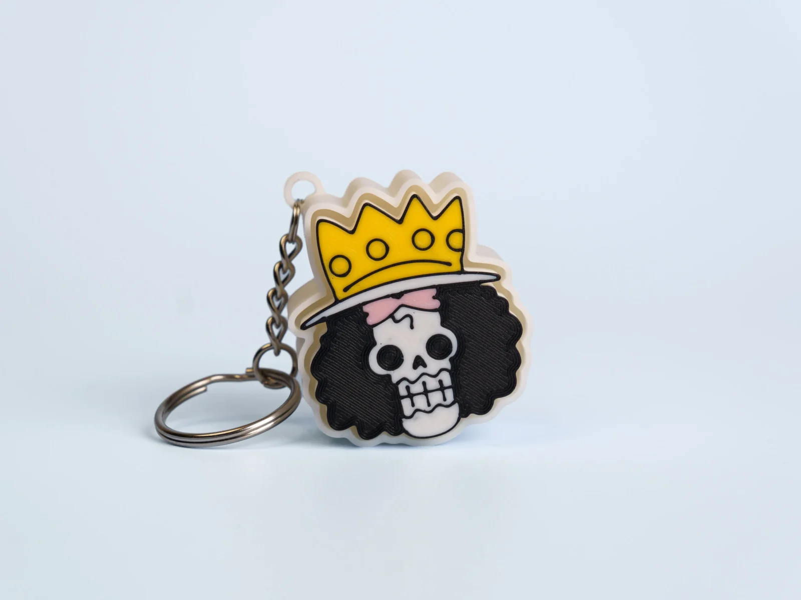 Straw Hat Pirate Crew clicker fidget keychain - crowned skeleton