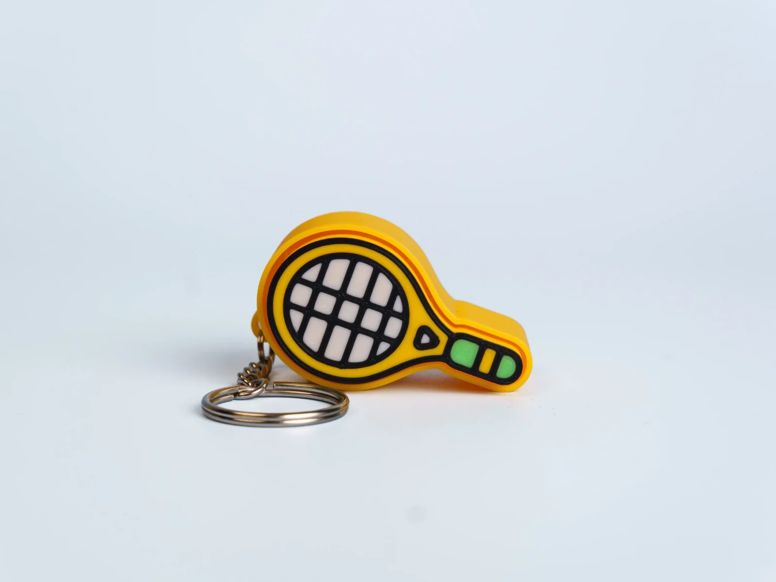 Sports clicker fidget keychain - tennis racket