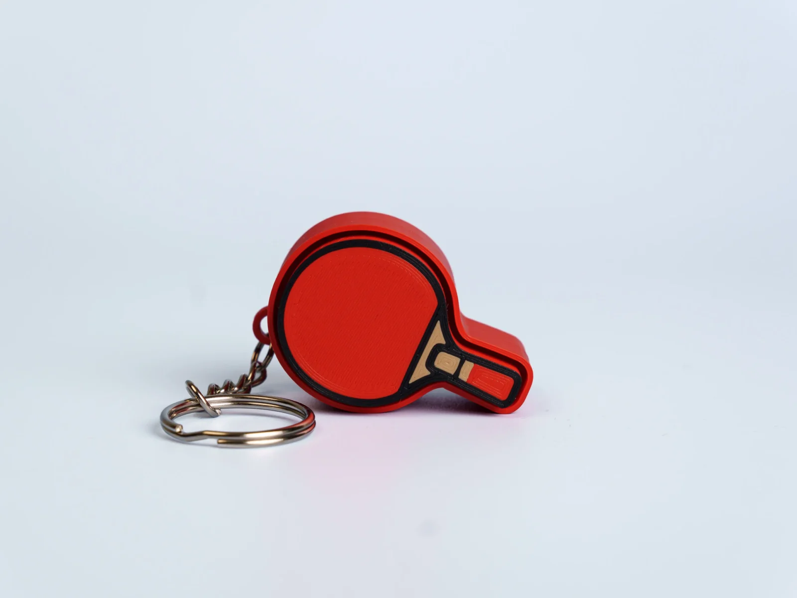 Sports clicker fidget keychain - table tennis paddle
