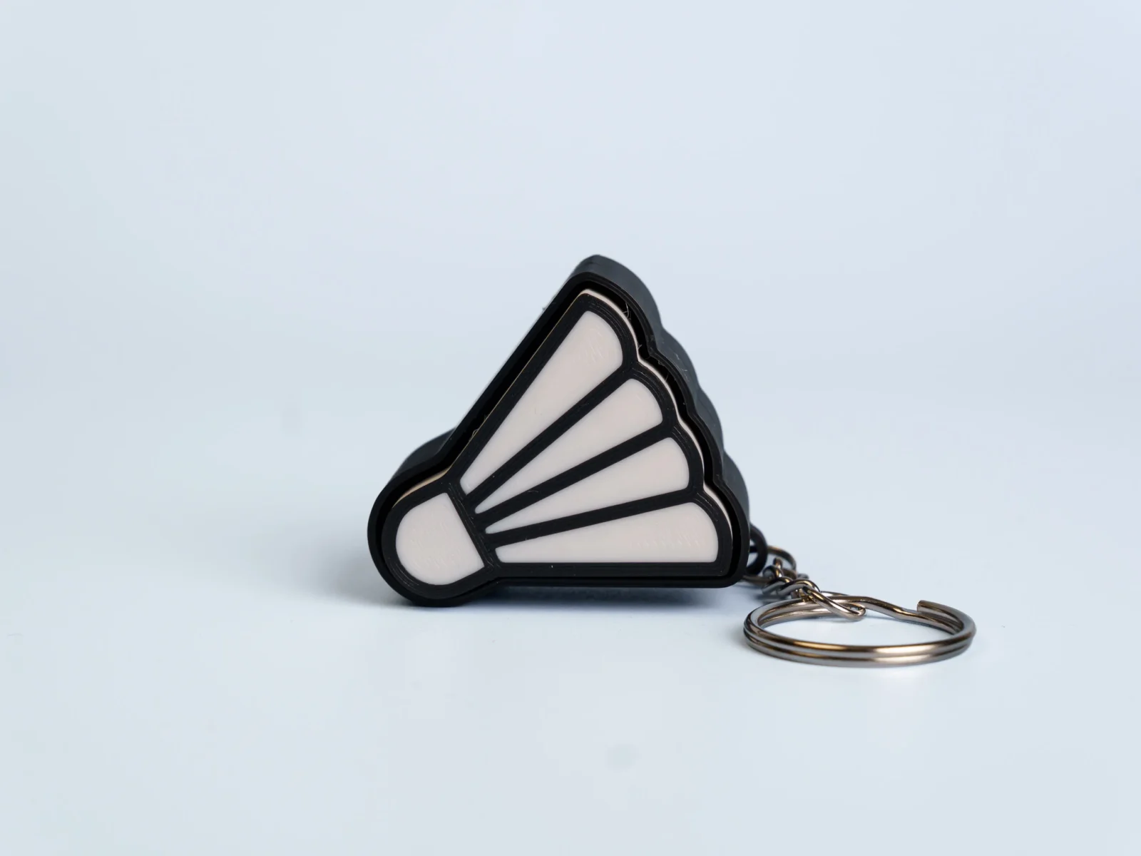 Sports clicker fidget keychain - badminton shuttlecock
