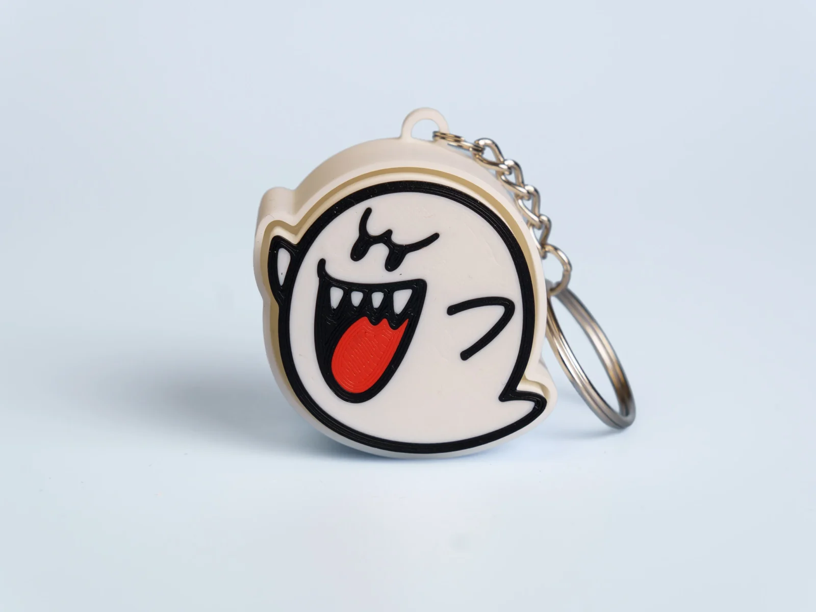 Arcade Quest Icons clicker fidget keychain - smiling ghost