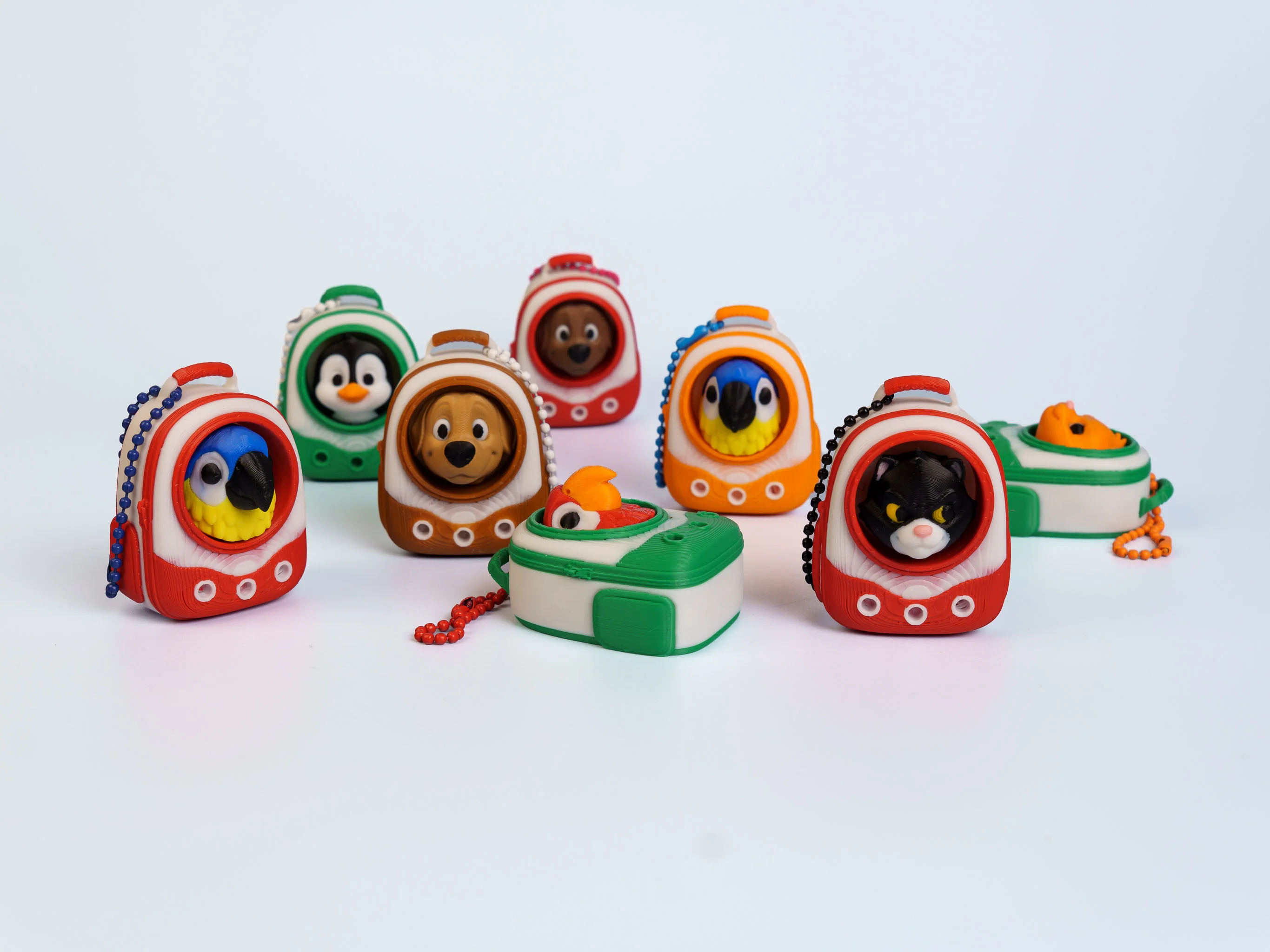 Backpack Buddies clicker fidget keychain collection