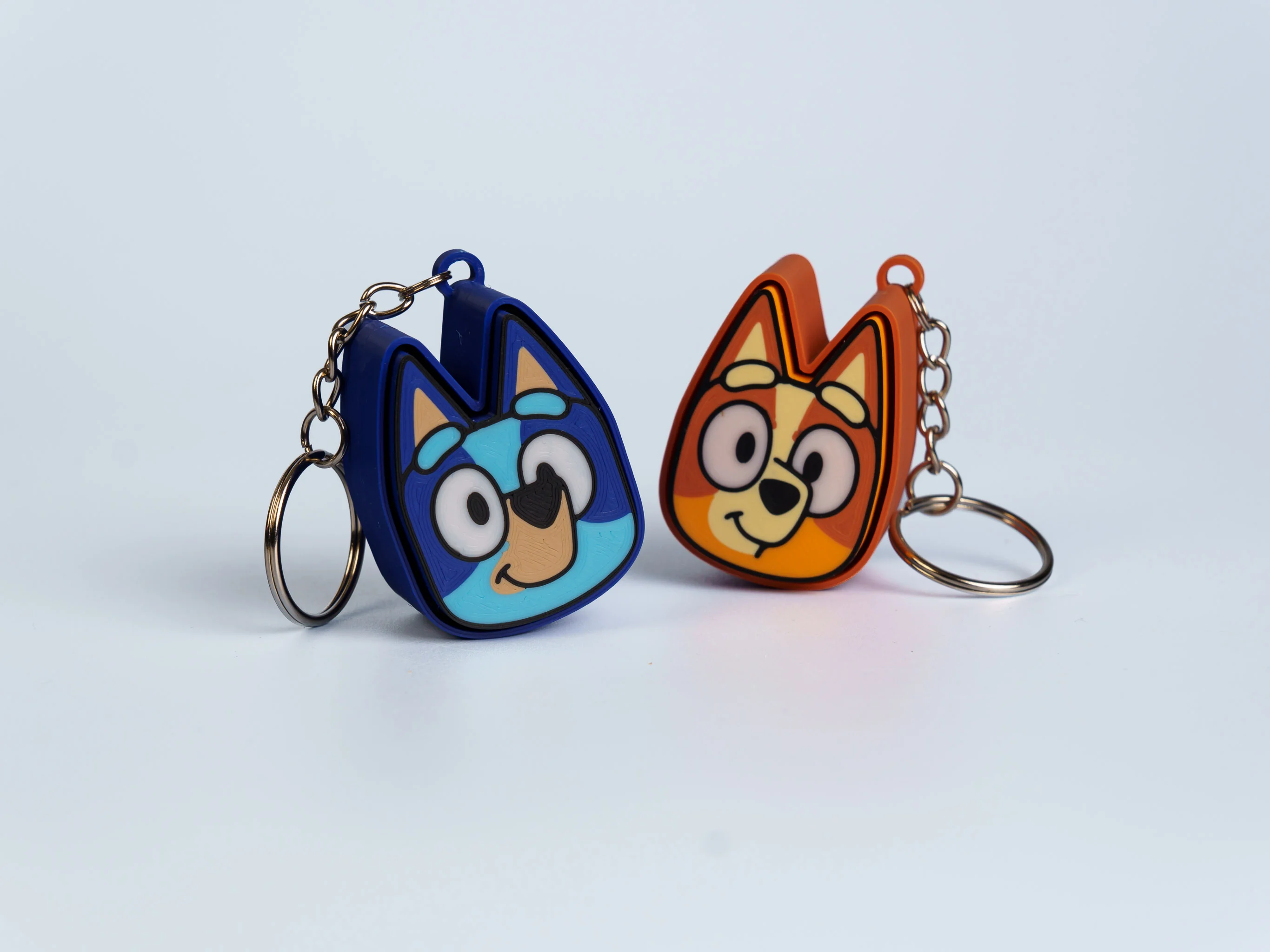 Blue Heeler Family clicker fidget keychain collection