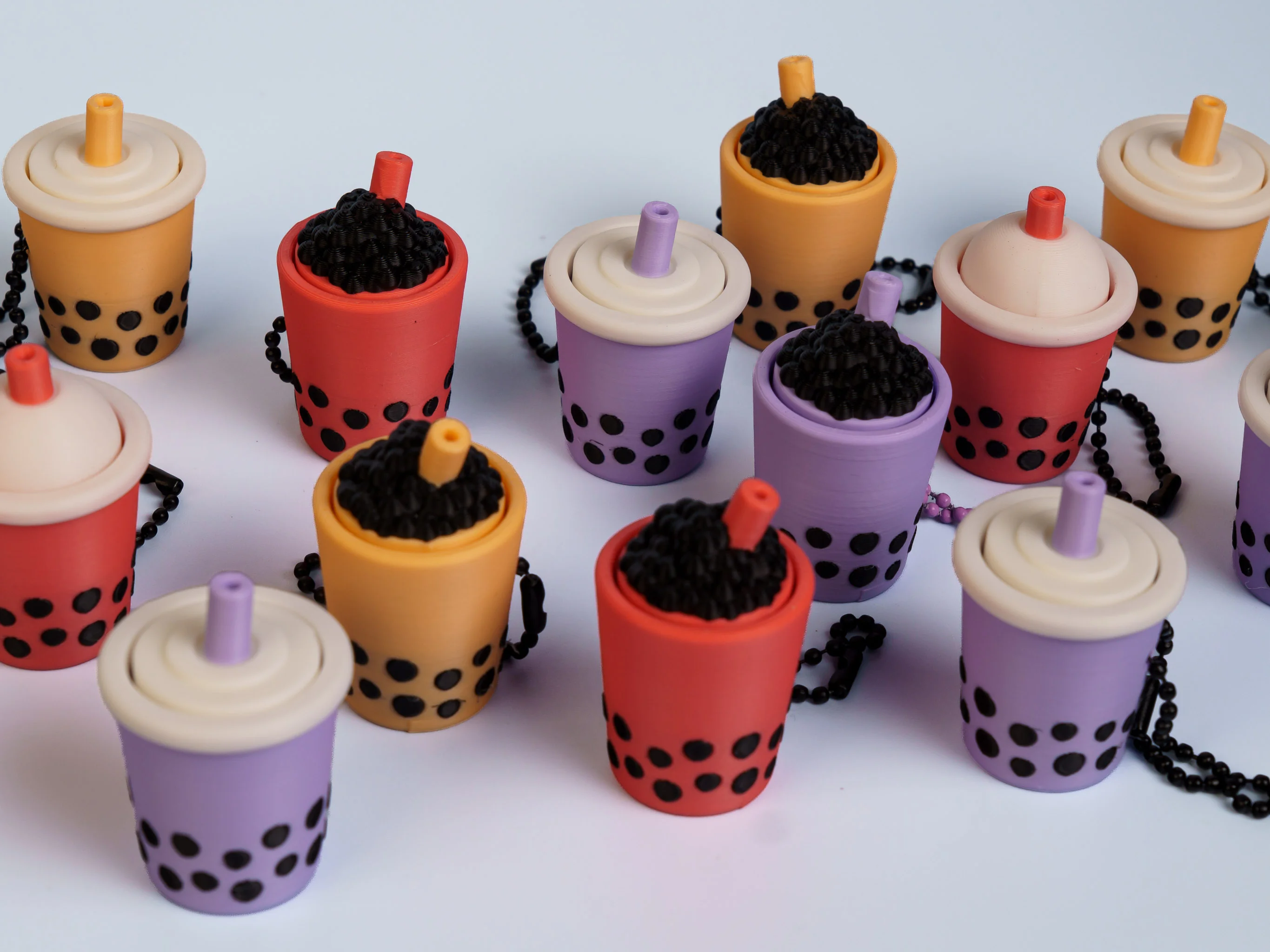 Bubble Tea clicker fidget keychain collection
