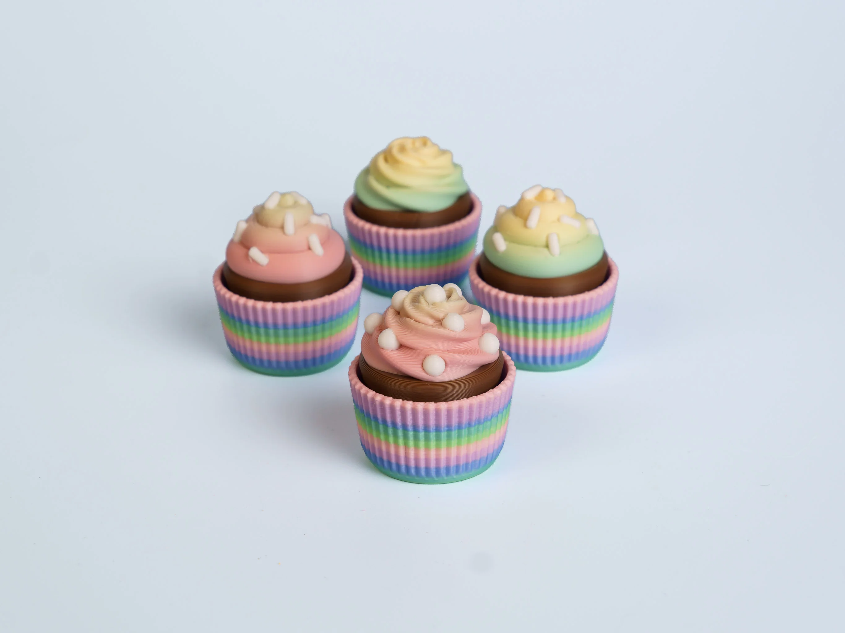 Cupcakes clicker fidget keychain collection