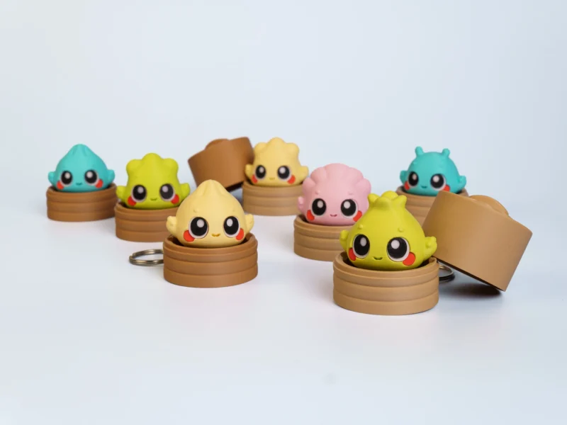 Cute Dumplings clicker fidget keychain collection