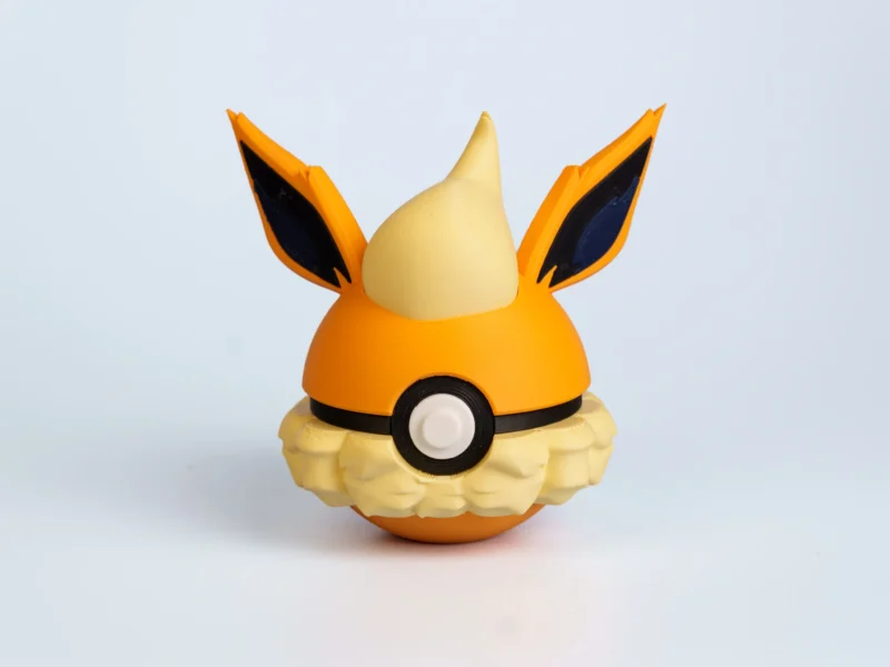 Ember Fox Blaze Creature Ball collectible figure - front view