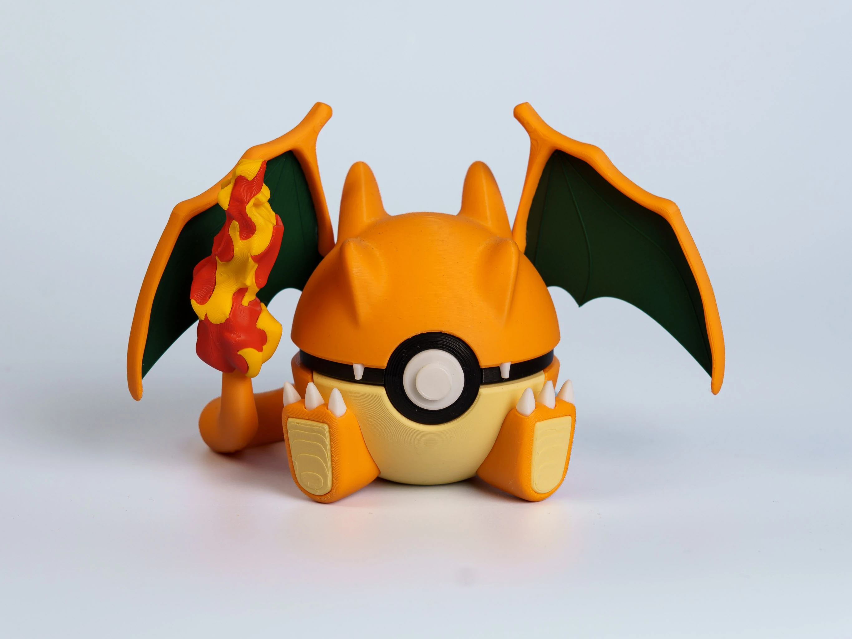 Flame Dragon Apex Creature Ball collectible figure - front view