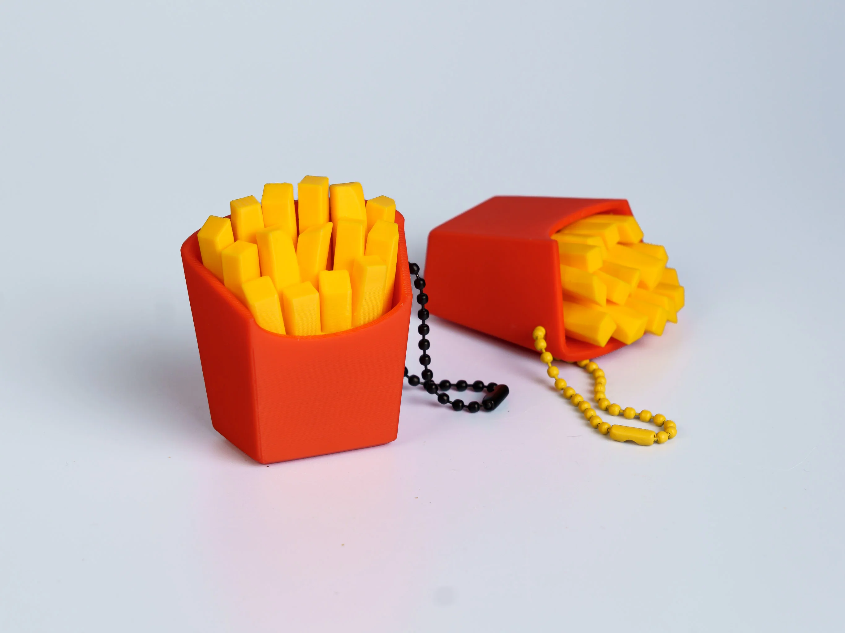 French Fries clicker fidget keychain collection