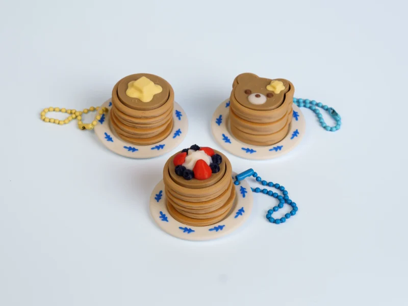 Pancakes clicker fidget keychain collection
