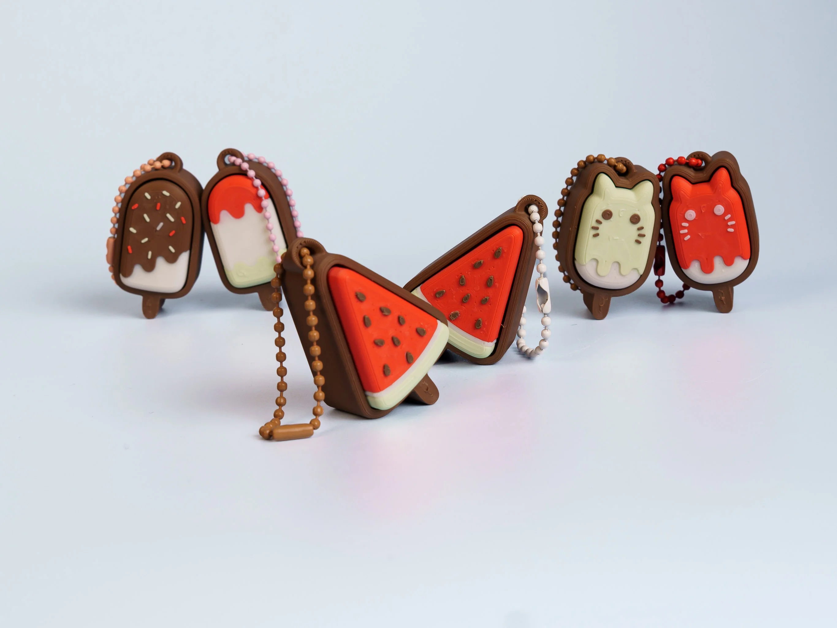 Popsicle Pals clicker fidget keychain collection