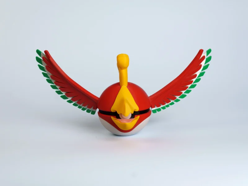Rainbow Flame Phoenix Creature Ball collectible figure - front view