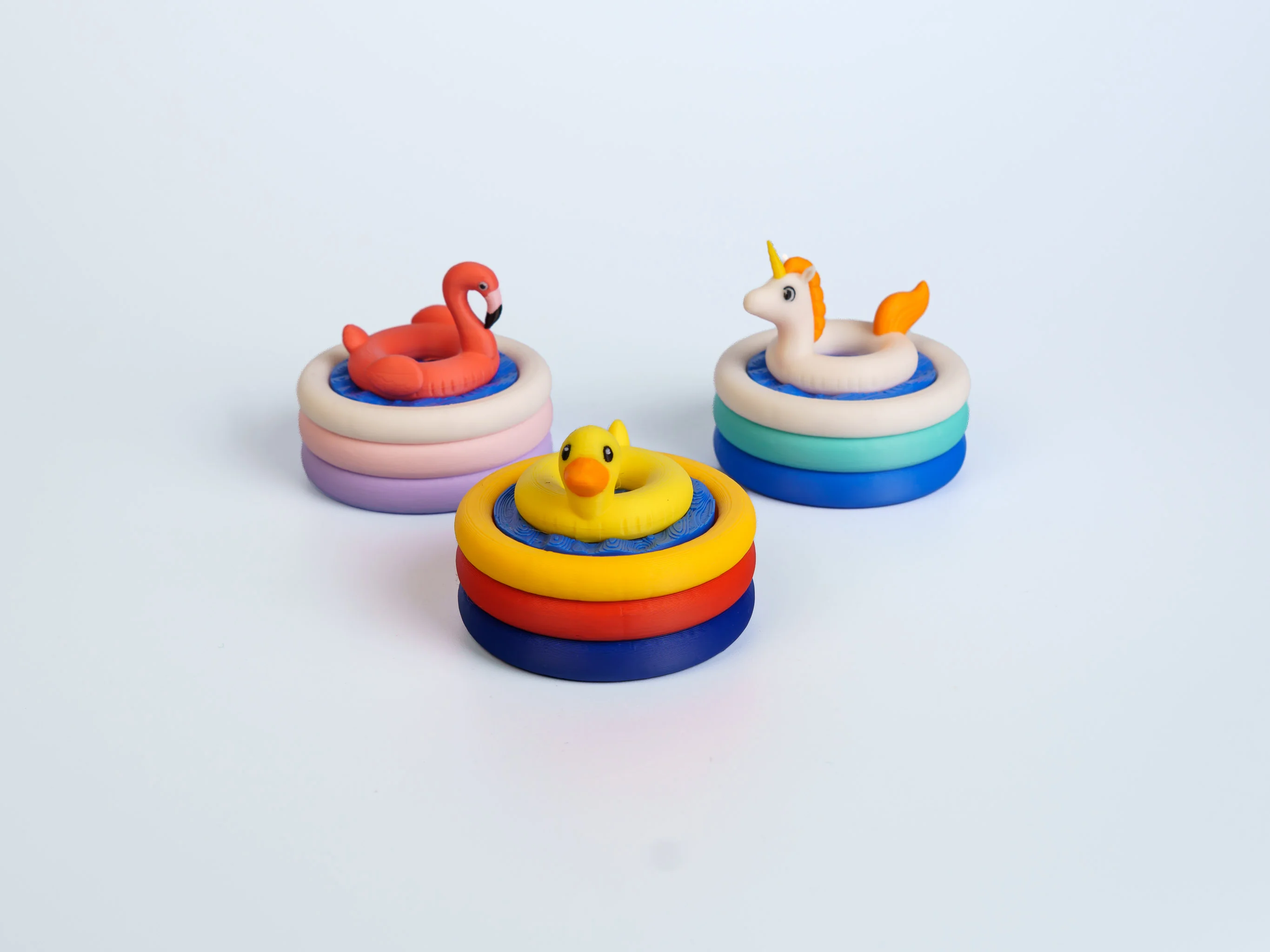 Summer Floaties clicker fidget keychain collection