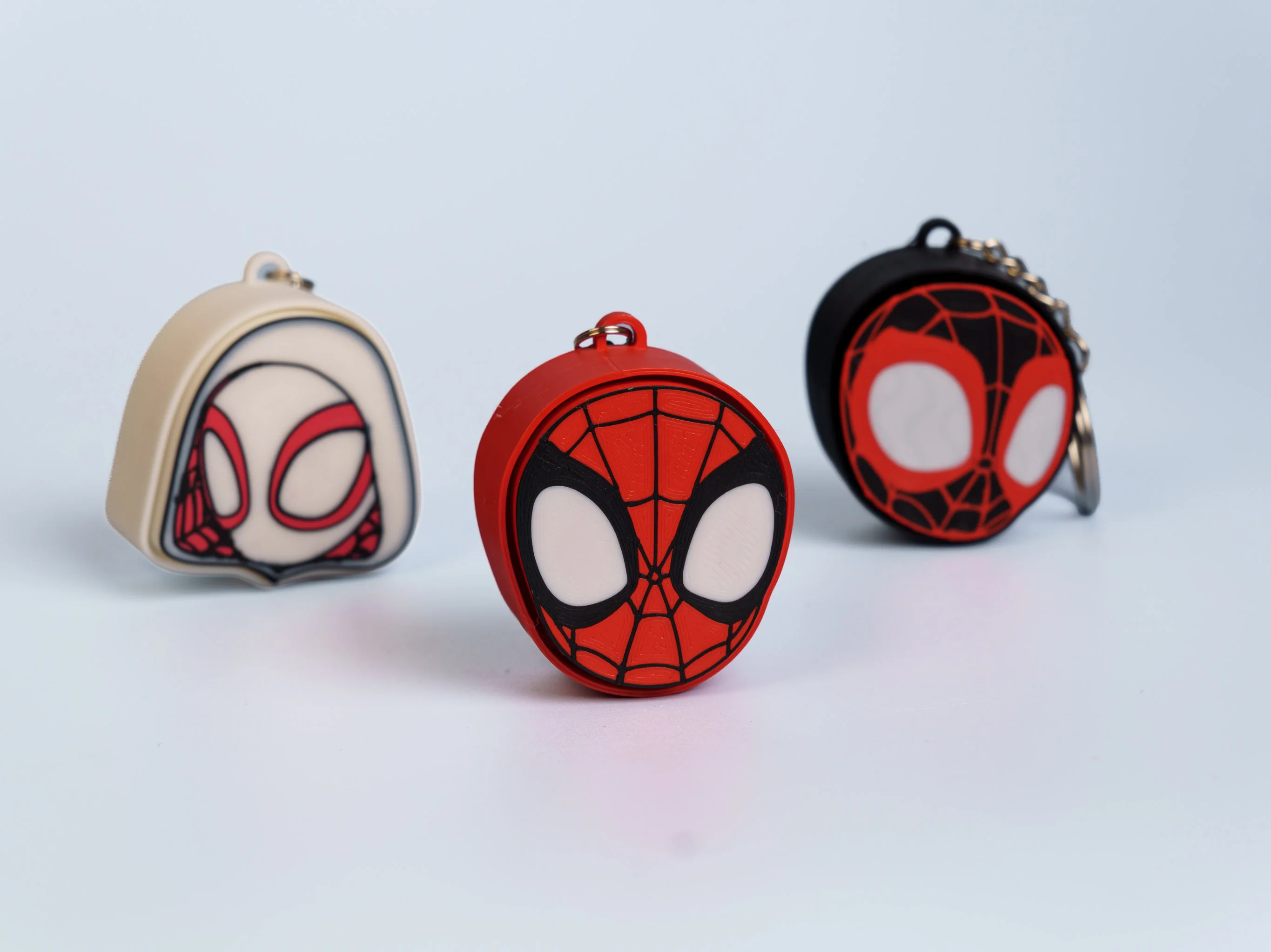 Web Hero Masks clicker fidget keychain collection