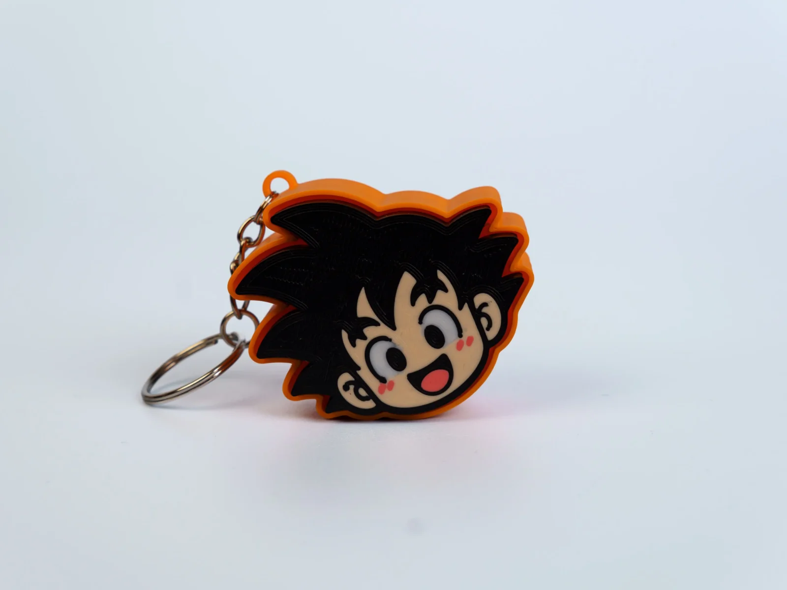 Anime Martial Arts Duo clicker fidget keychain - spiky haired hero
