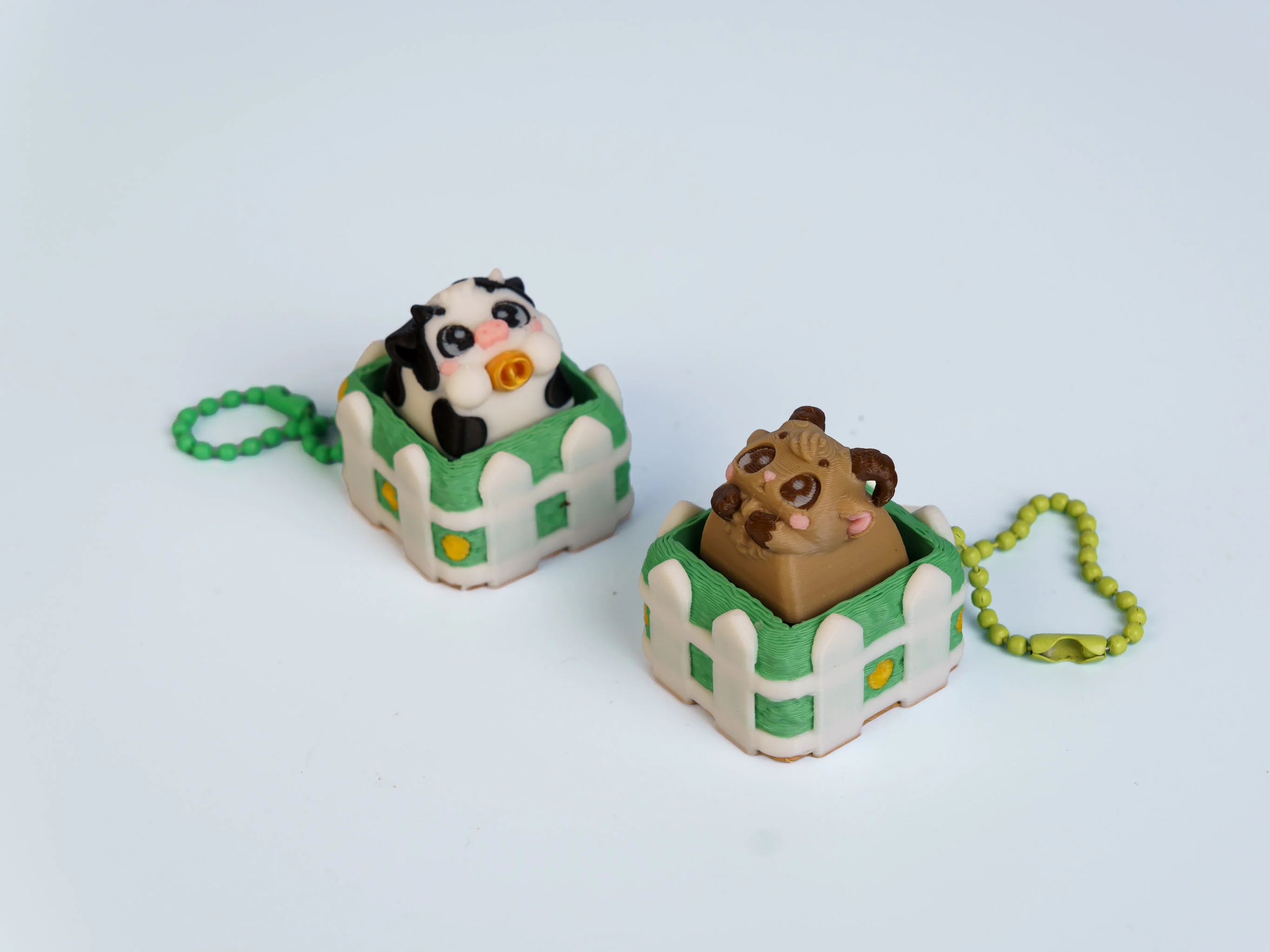 Barnyard Pair clicker fidget keychain collection