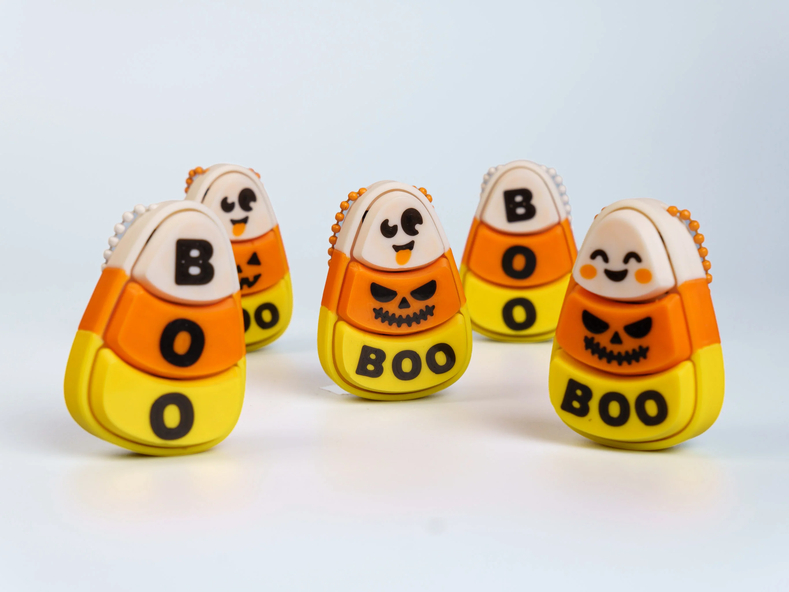 Boo Candy Corn clicker fidget keychain collection
