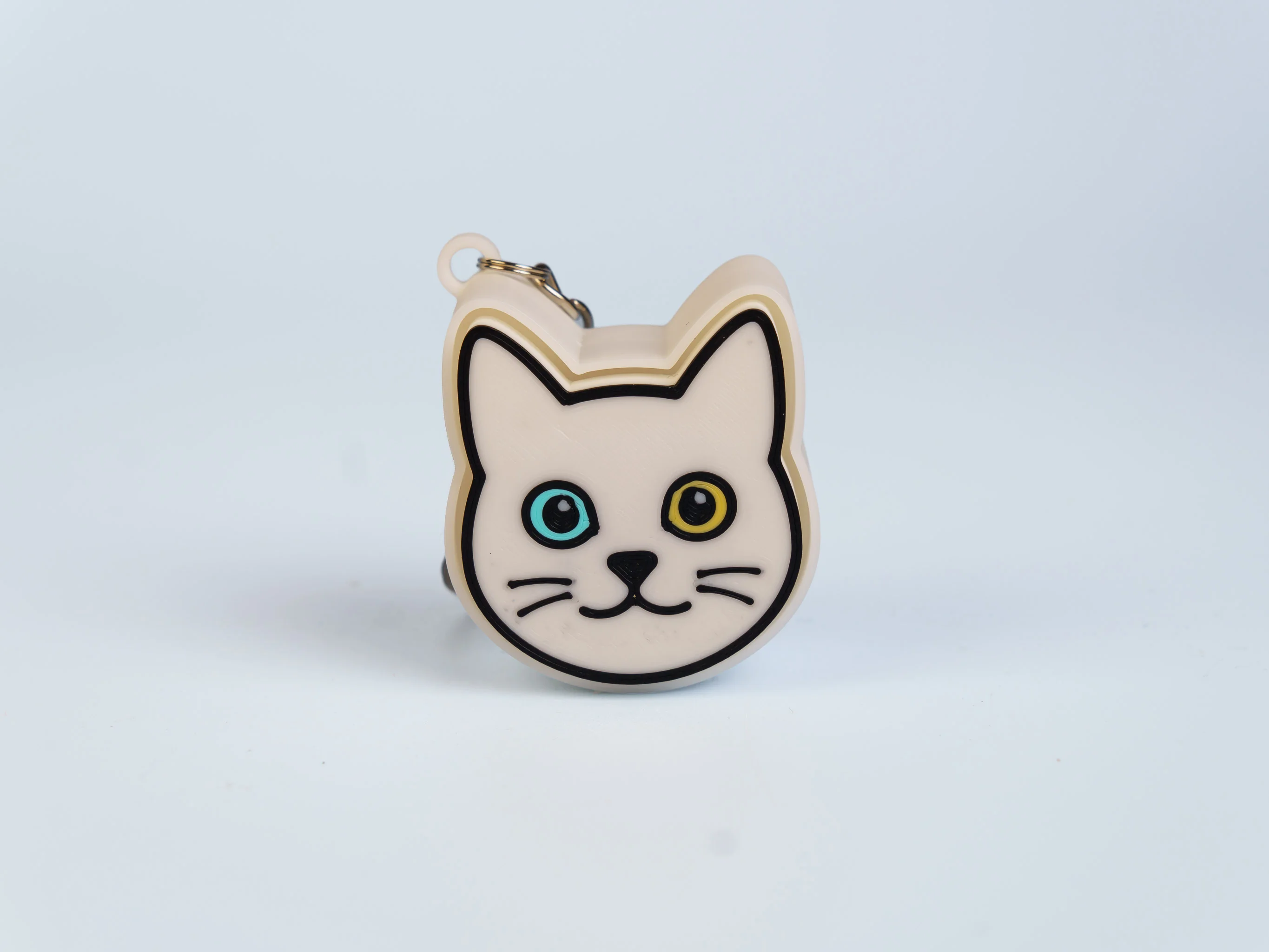 Cat Faces clicker fidget keychain - turkish van cat
