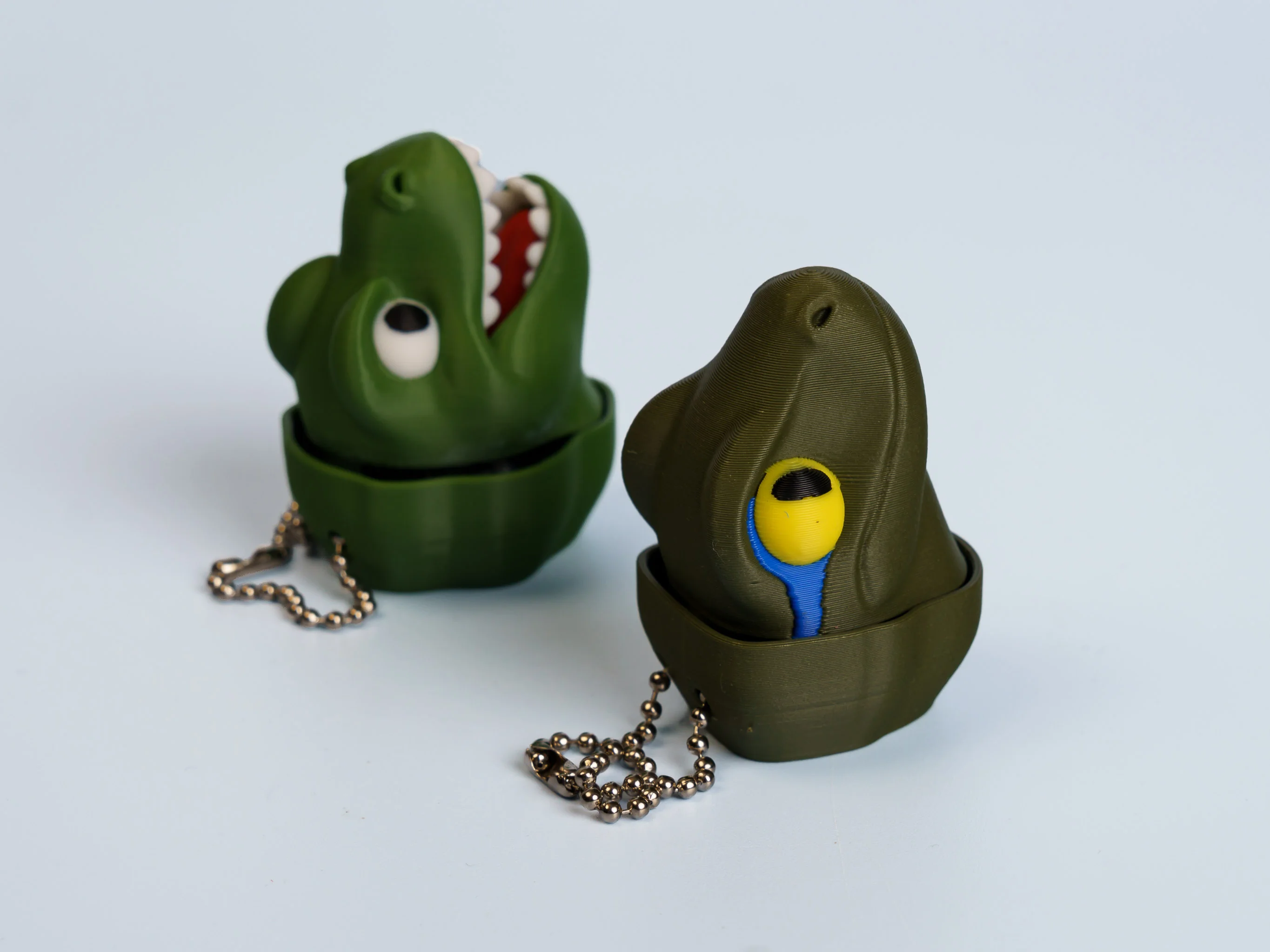 Dinosaur Duo clicker fidget keychain collection